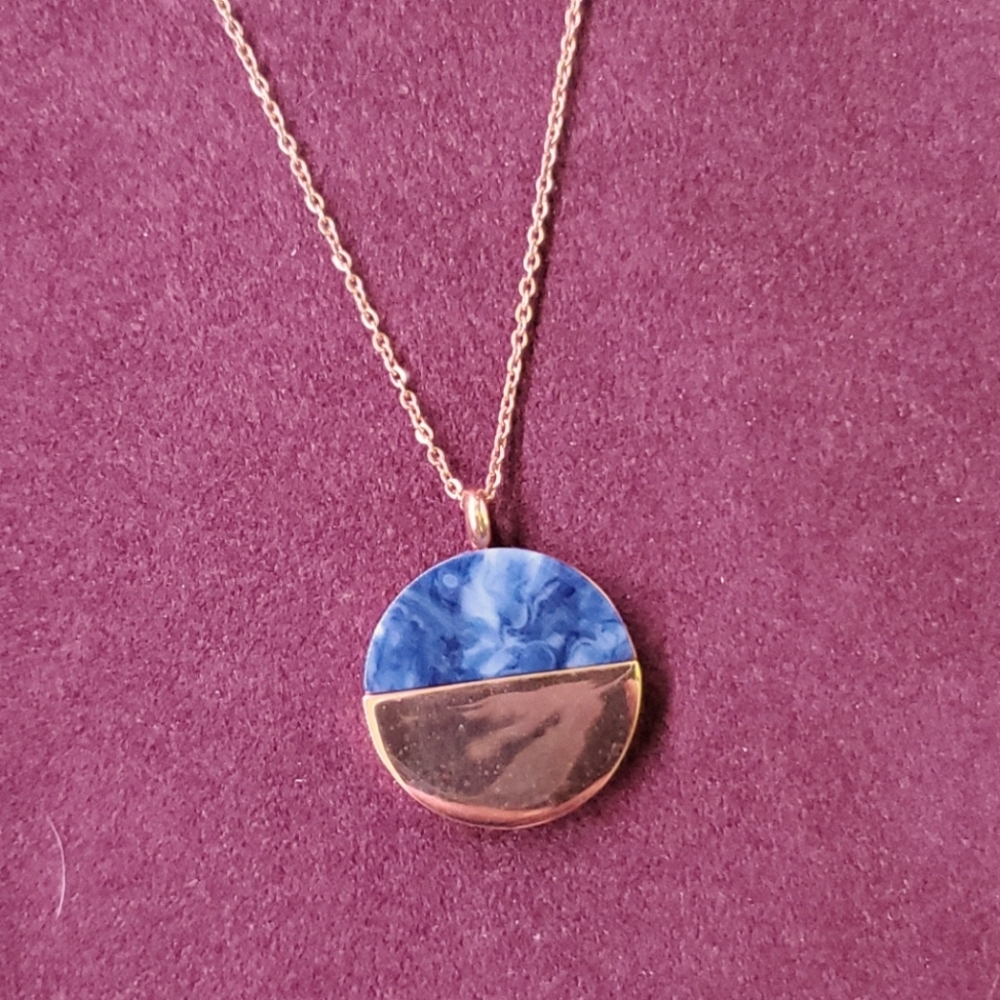 Gold & Blue Horizon Necklace